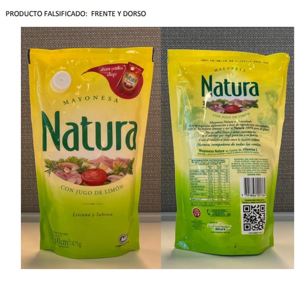 Prohíben la venta de un tipo de mayonesa marca "Natura"